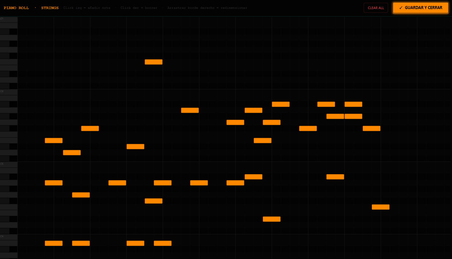 Piano Roll de REVRB